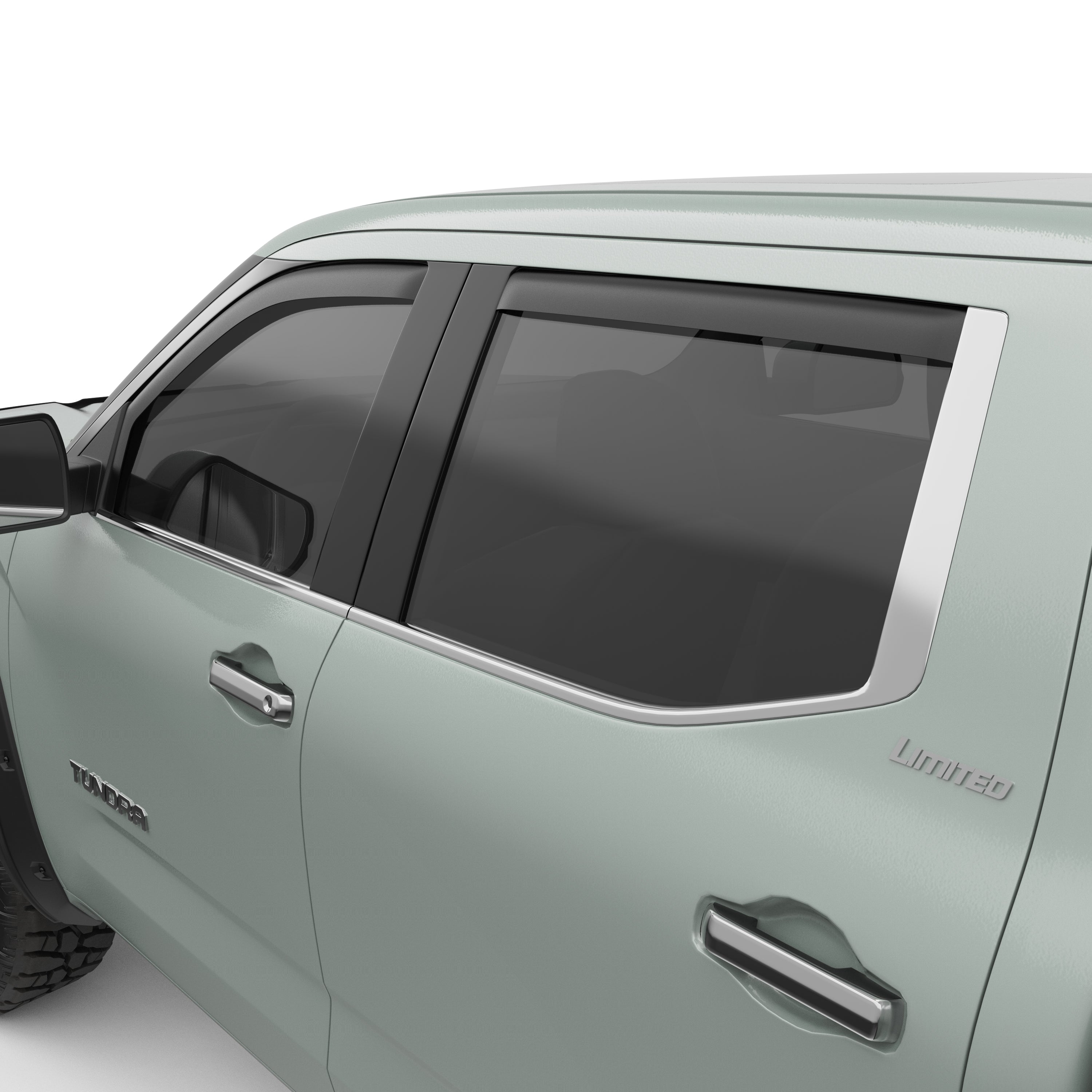 EGR in-channel window visors front & rear set matte black 2022 Toyota Tundra
