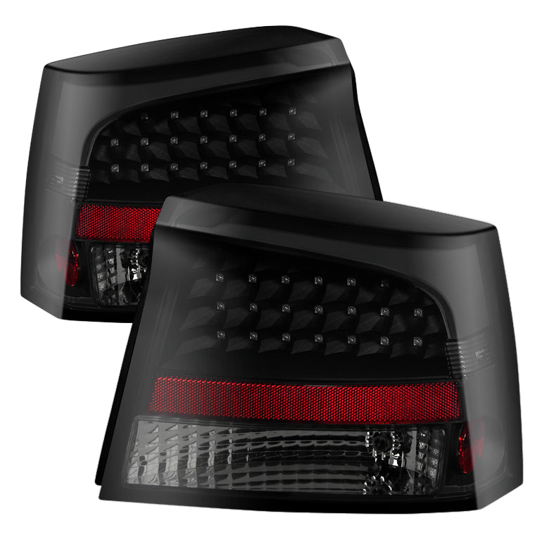 XTUNE POWER 9027000 Dodge Charger 2009 2010 LED Tail Lights Black Smoke
