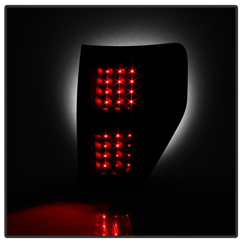 XTUNE POWER 9025655 Ford F150 09 14 LED Tail Lights Signal LED ; Parking LED ; Reveres W16W(Not Included) Black smoke