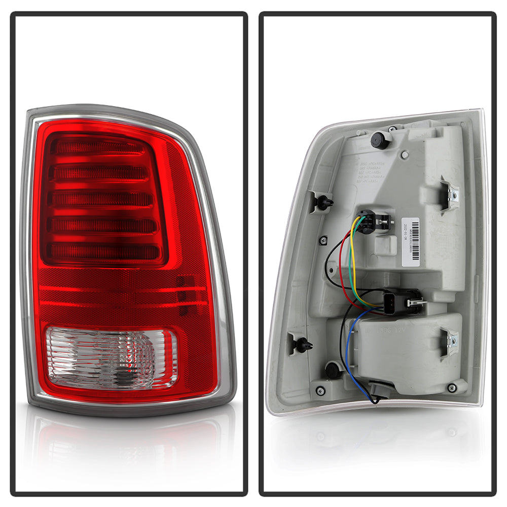 XTUNE POWER 9951299 Dodge Ram 1500 to 3500 Preminum 13 18 LED Red Housing Clear Len Tail lIght Reverse T20(Included) OE Left