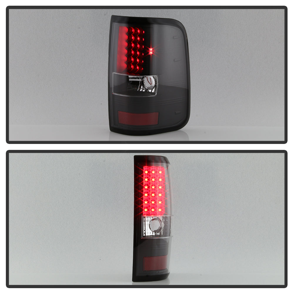 XTUNE POWER 9037061 Ford F150 Styleside 04 08 (Not Fit Heritage and SVT) LED Tail Lights Black