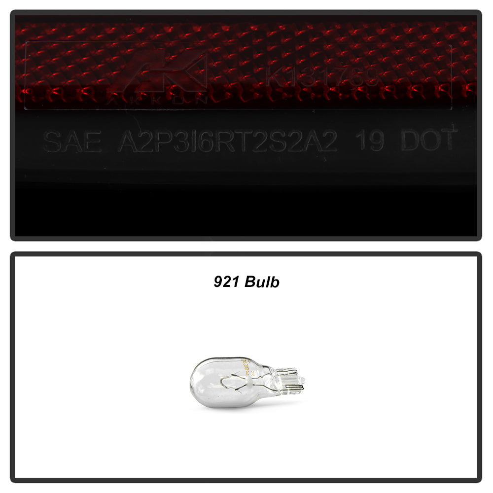 XTUNE POWER 9050558 Chevy Silverado 2019 2020 Halogen Model ( Do Not Fit Factory LED Model ) Light Bar LED Tail Light Reverse 921(Included) Black Smoked