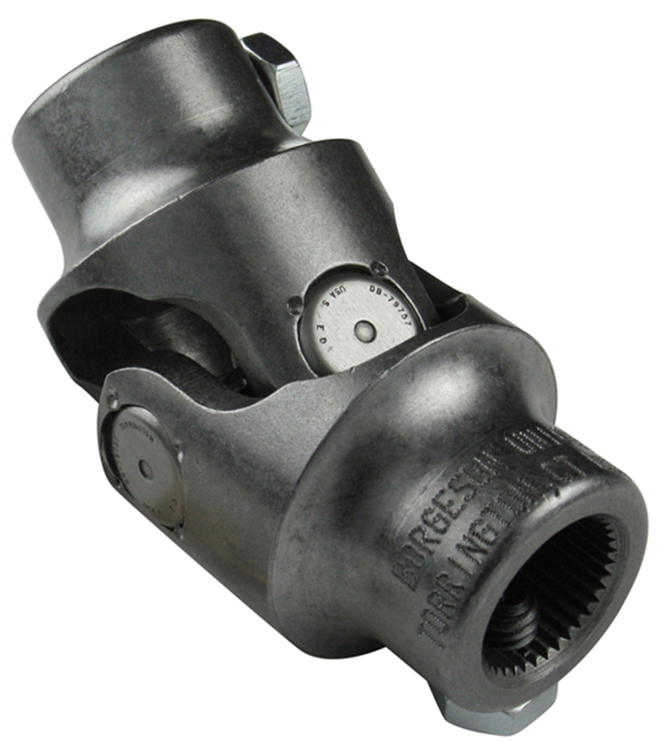 Borgeson Steering Universal Joint Steel 1in.48 X 3/4 Smooth Bore 014364