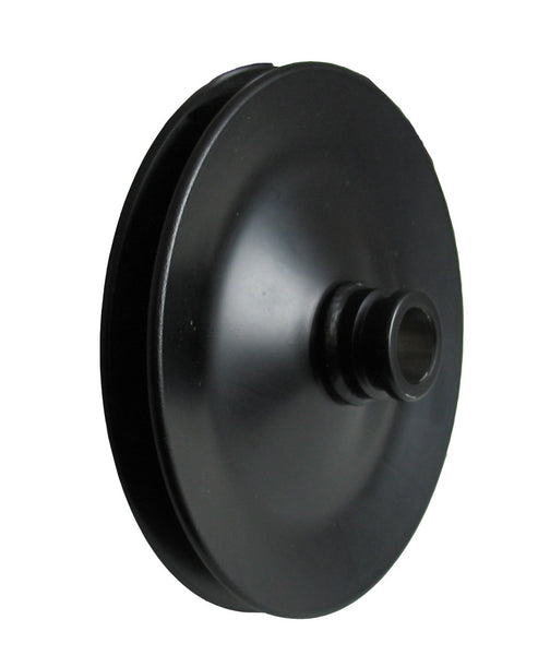 Borgeson Power Steering Pump Pulley 5-1/2in. Diameter Painted Black 1-Row Press-on 801105