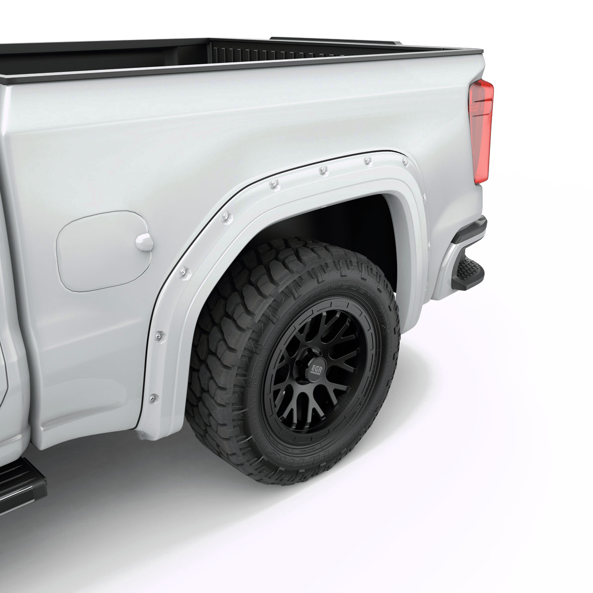 EGR Traditional Bolt-on look Fender Flares 19-22 GMC Sierra 1500 Painted to Code Summit White set of 4