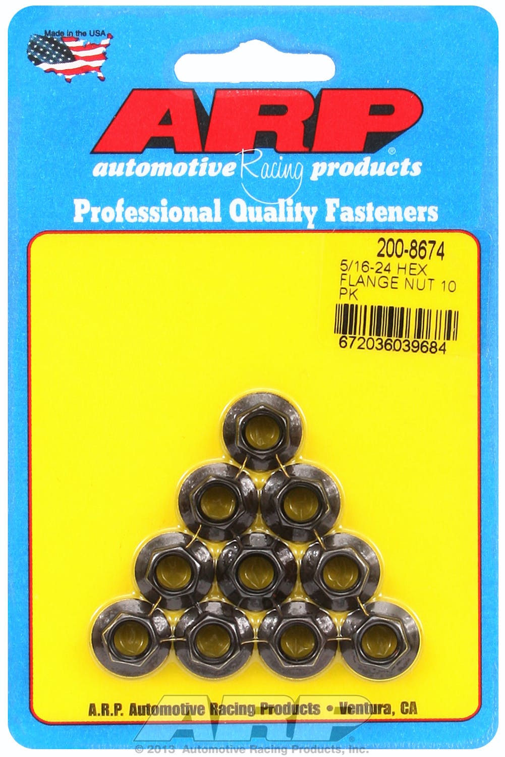 ARP 200-8674 5/16-24 Hex Flange Nut Kit