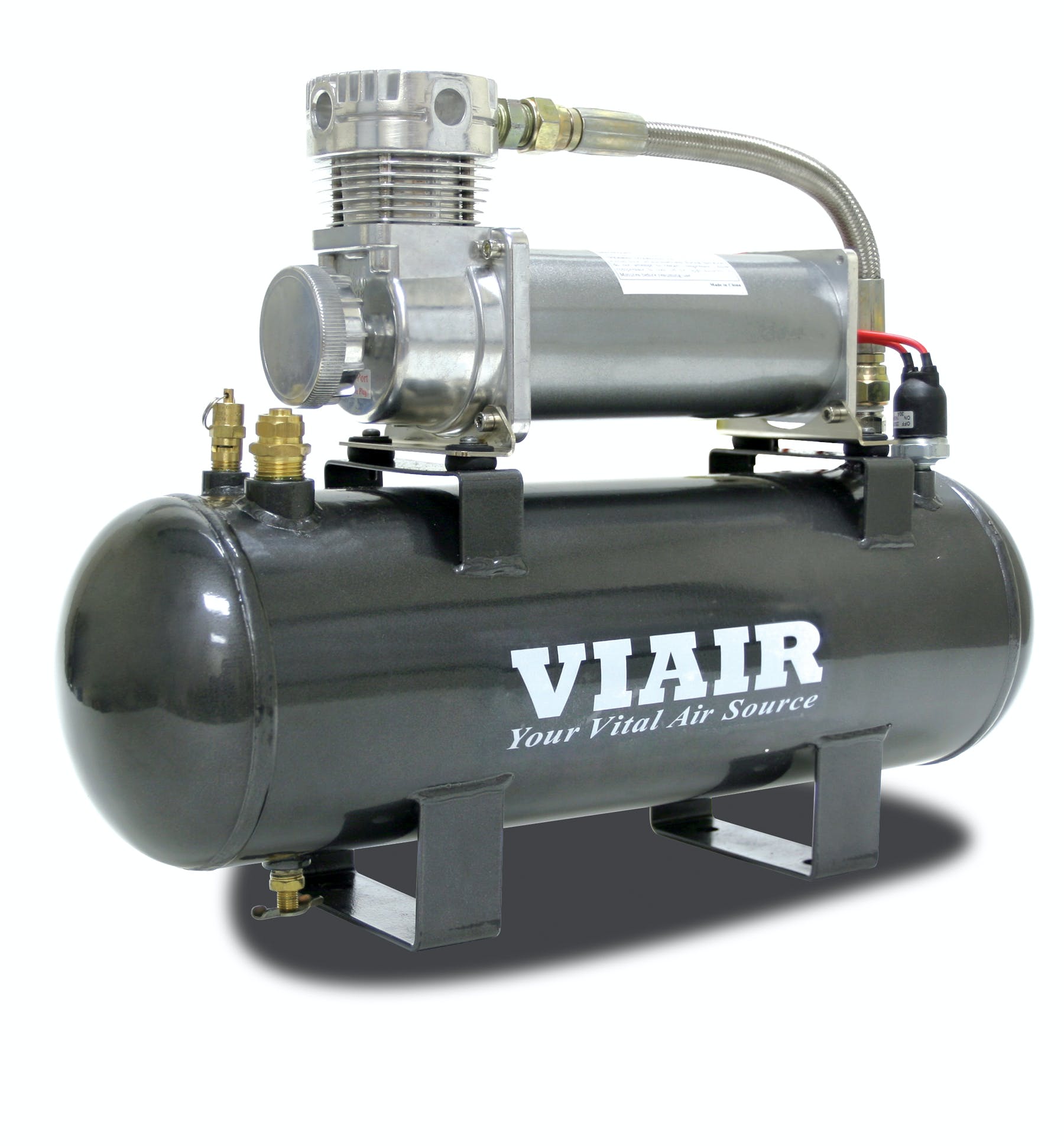 VIAIR 20008 200 PSI 2.0 Gal. Tank High-Flow-200 Air Source Kit 200 PSI Compressor 12V