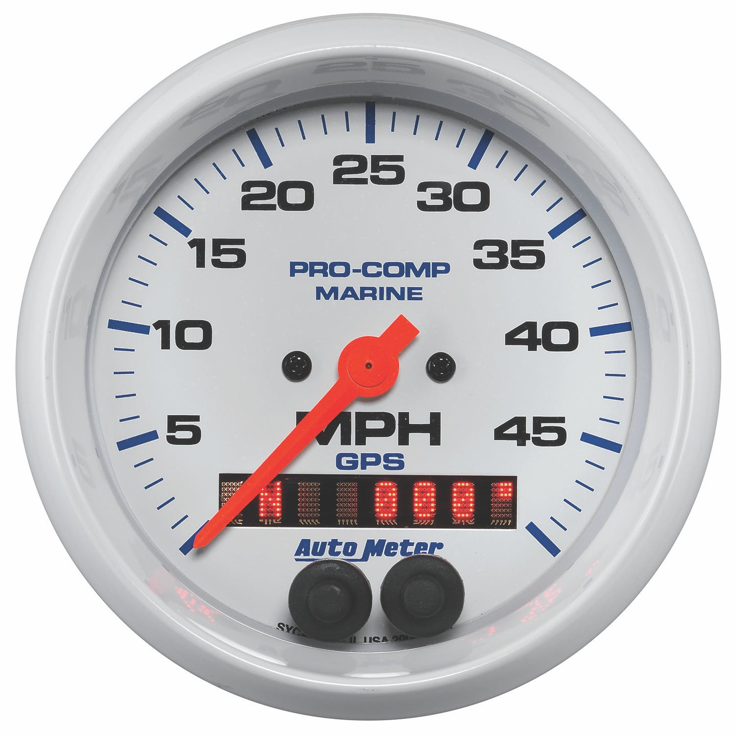 AutoMeter Products 200635 Speedometer Gauge, Marine White 3 3/8, 50MPH, GPS