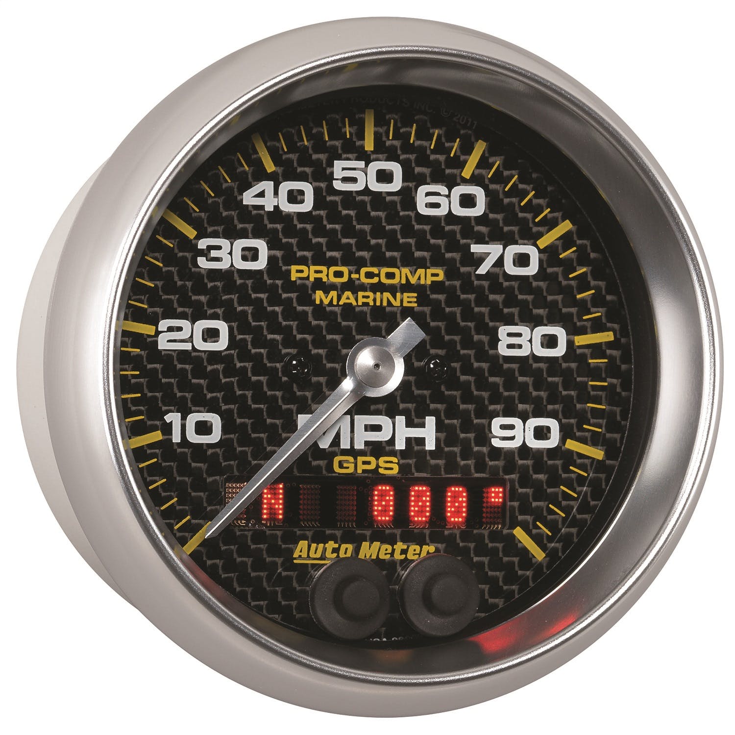 AutoMeter Products 200636-40 Speedometer Gauge Marine Carbon Fiber 3 3/8, 100MPH GPS