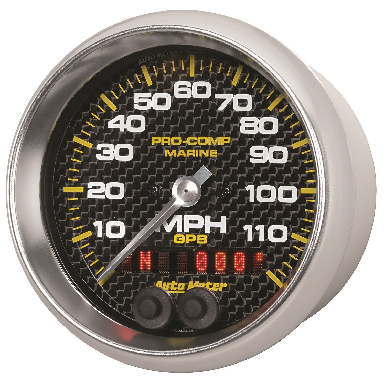 AutoMeter Products 200637-40 Gauge; Speedometer; 3 3/8in.; 120mph; GPS; Marine Carbon Fiber