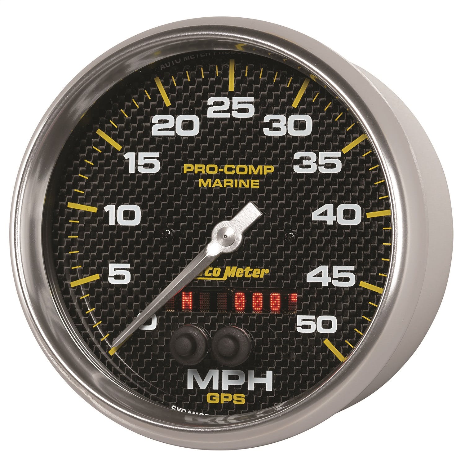 AutoMeter Products 200644-40 Gauge; Speedometer; 5in.; 50mph; GPS; Marine Carbon Fiber