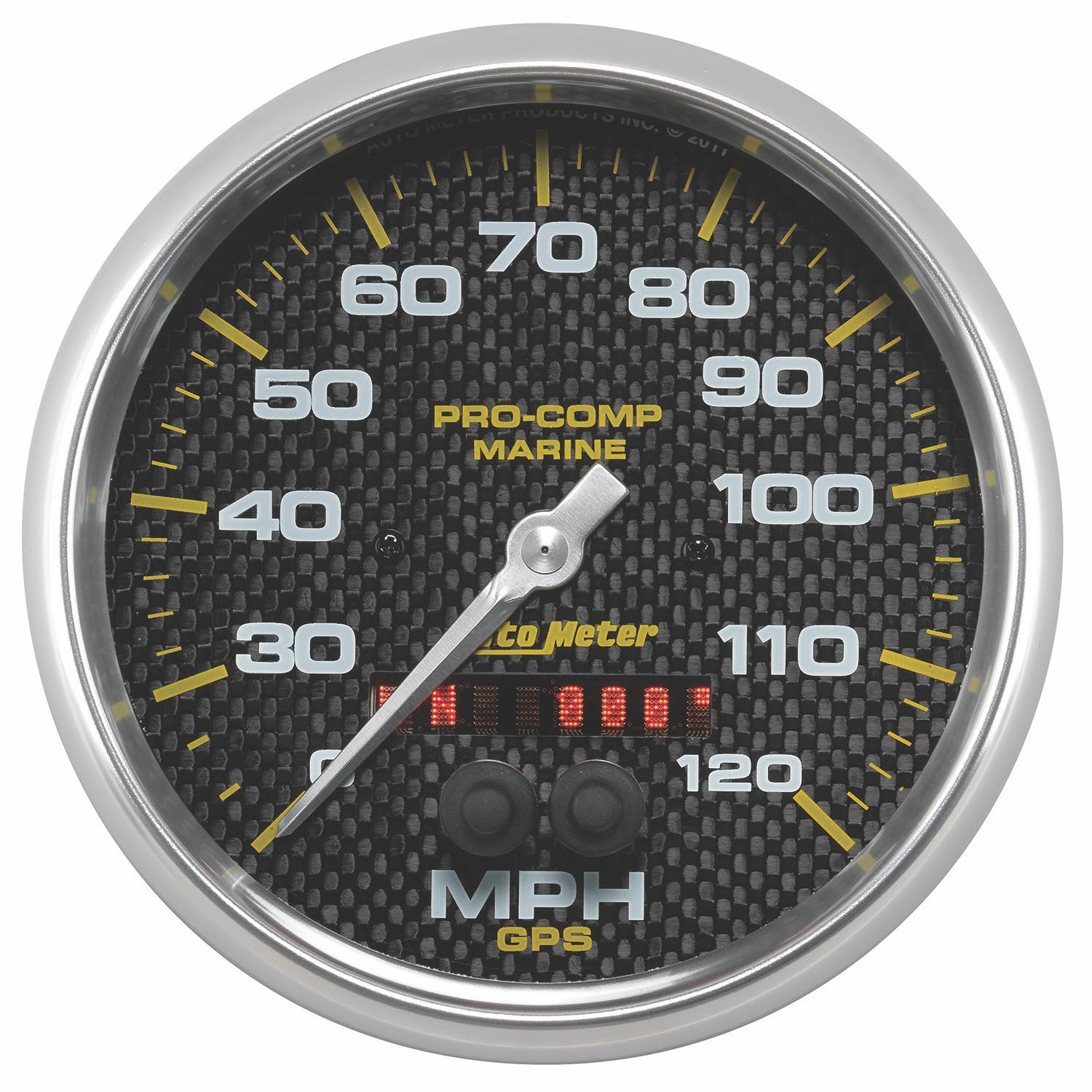AutoMeter Products 200646-40 Gauge; Speedometer; 5in.; 120mph; GPS; Marine Carbon Fiber
