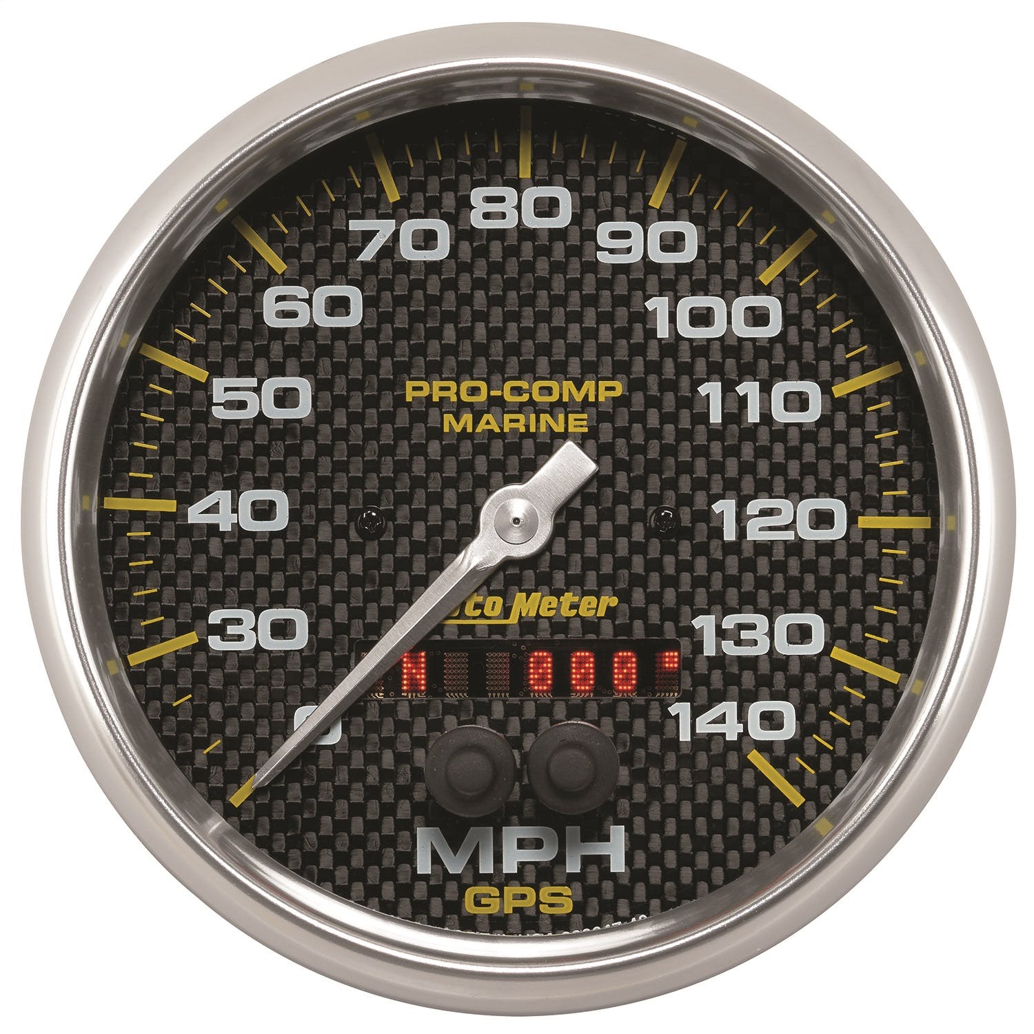 AutoMeter Products 200647 Gauge; Speedometer; 5in.; 140mph; GPS; Marine White