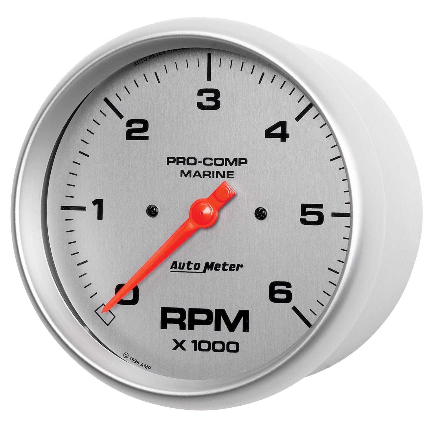 AutoMeter Products 200750-33 Tachometer Gauge, Marine Silver 5, 6000 RPM