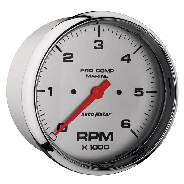 AutoMeter Products 200750-35 Tachometer Gauge, Marine Chrome 5, 6K RPM
