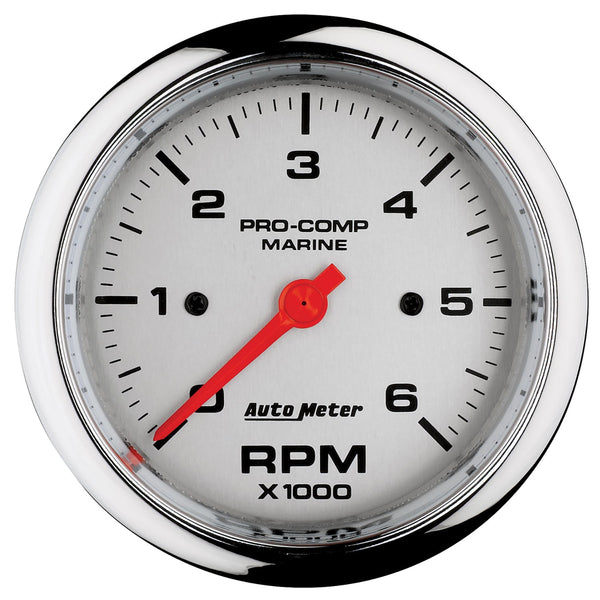 AutoMeter Products 200752-35 Gauge; Tachometer; 3 3/8in.; 6k RPM; Marine Chrome