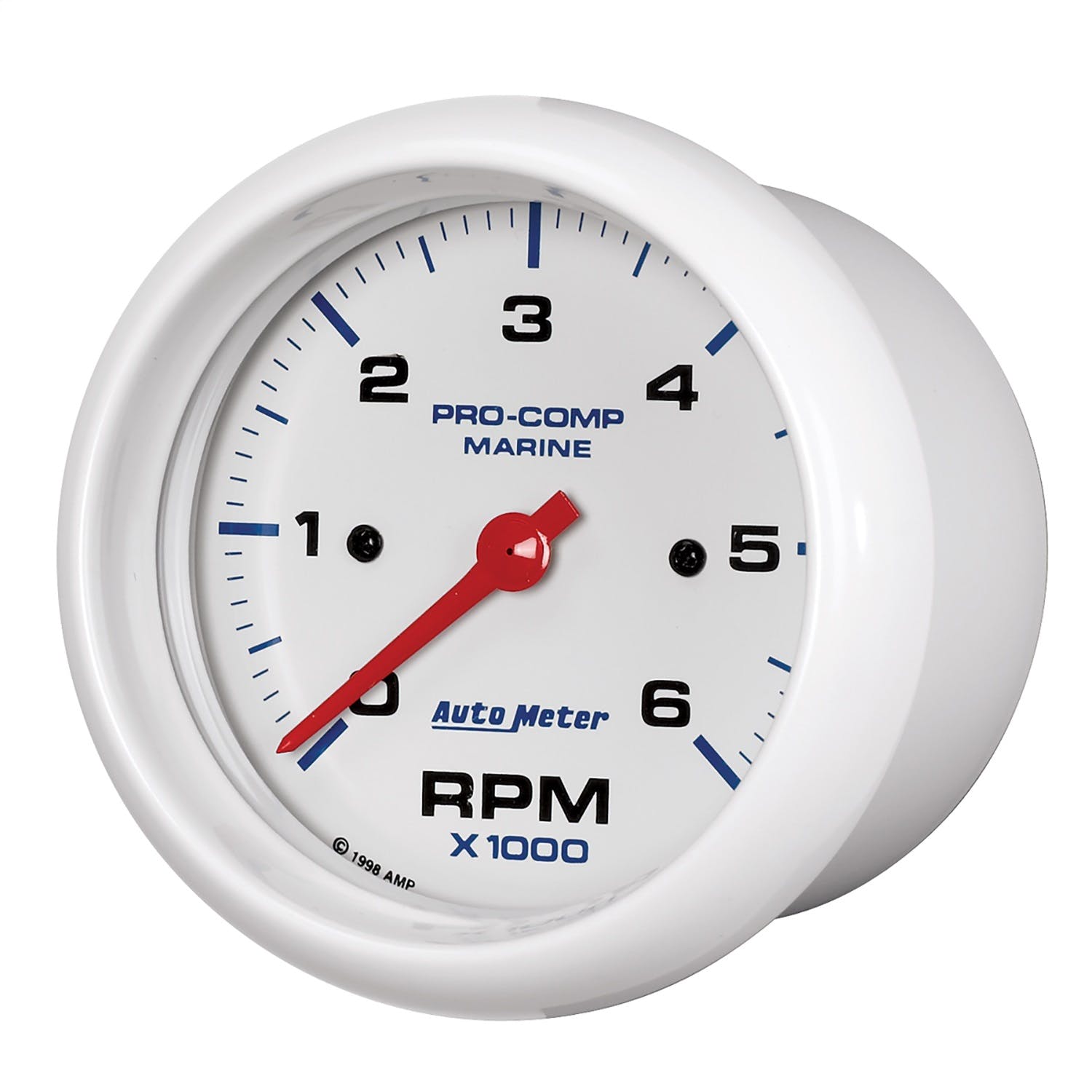 AutoMeter Products 200752 Tachometer Gauge, Marine White 3 3/8, 6K RPM