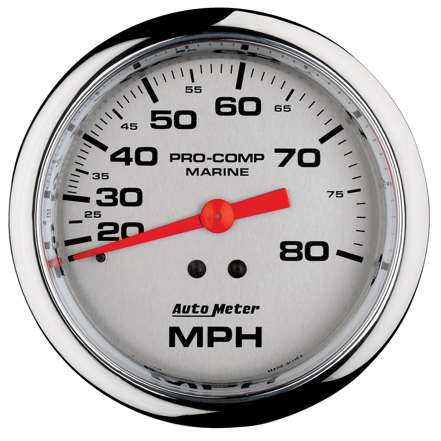 AutoMeter Products 200753-35 Gauge; Speedometer; 3 3/8in.; 80mph; Mechanical; Marine Chrome