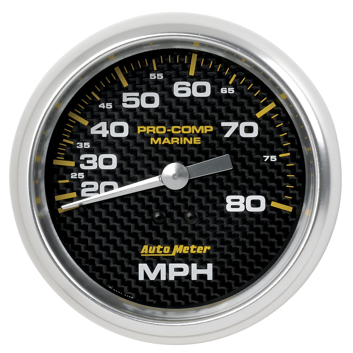 AutoMeter Products 200753-40 Gauge; Speedometer; 3 3/8in.; 80mph; Mechanical; Marine Carbon Fiber
