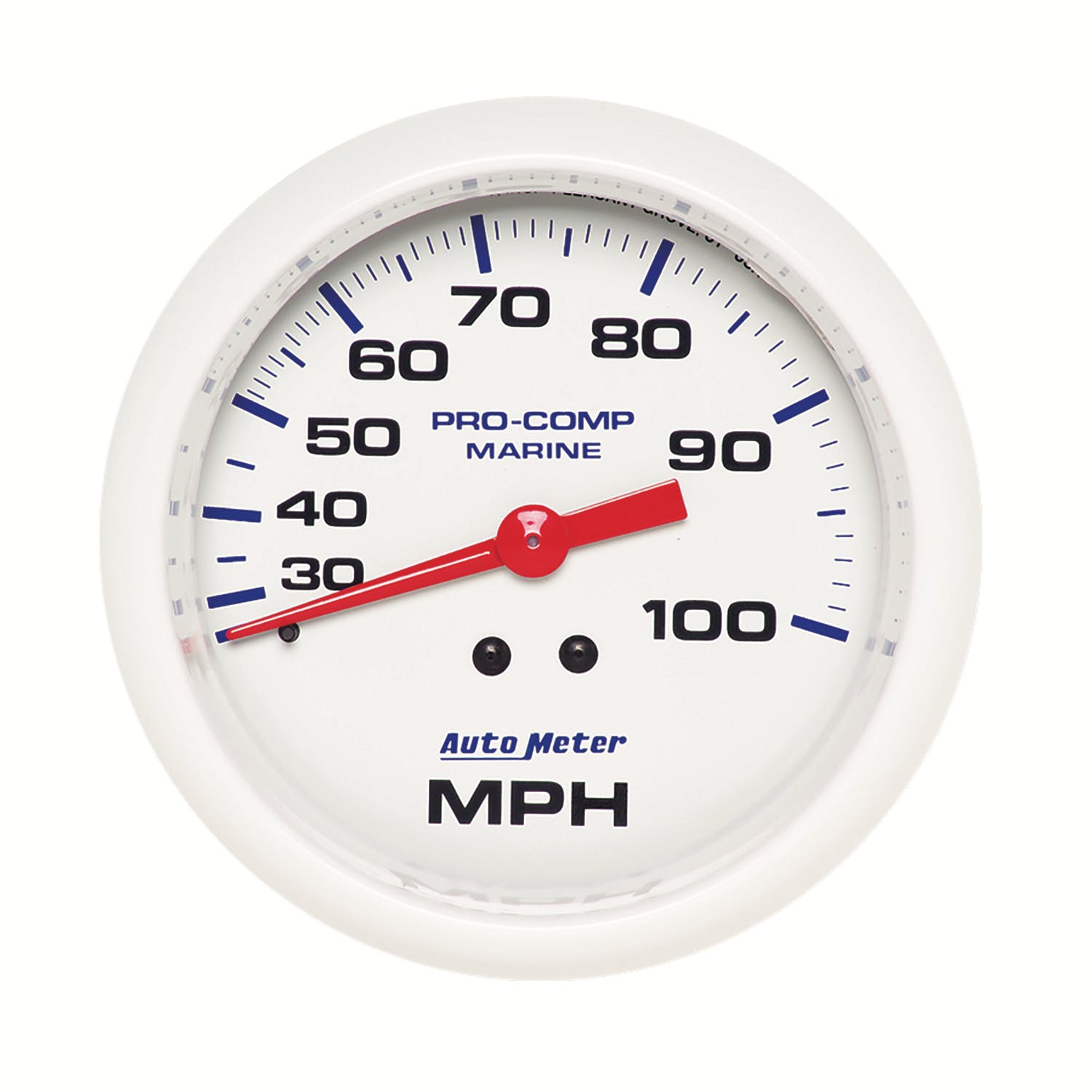 AutoMeter Products 200754 Gauge; Speedometer; 3 3/8in.; 100mph; Mechanical; Marine White