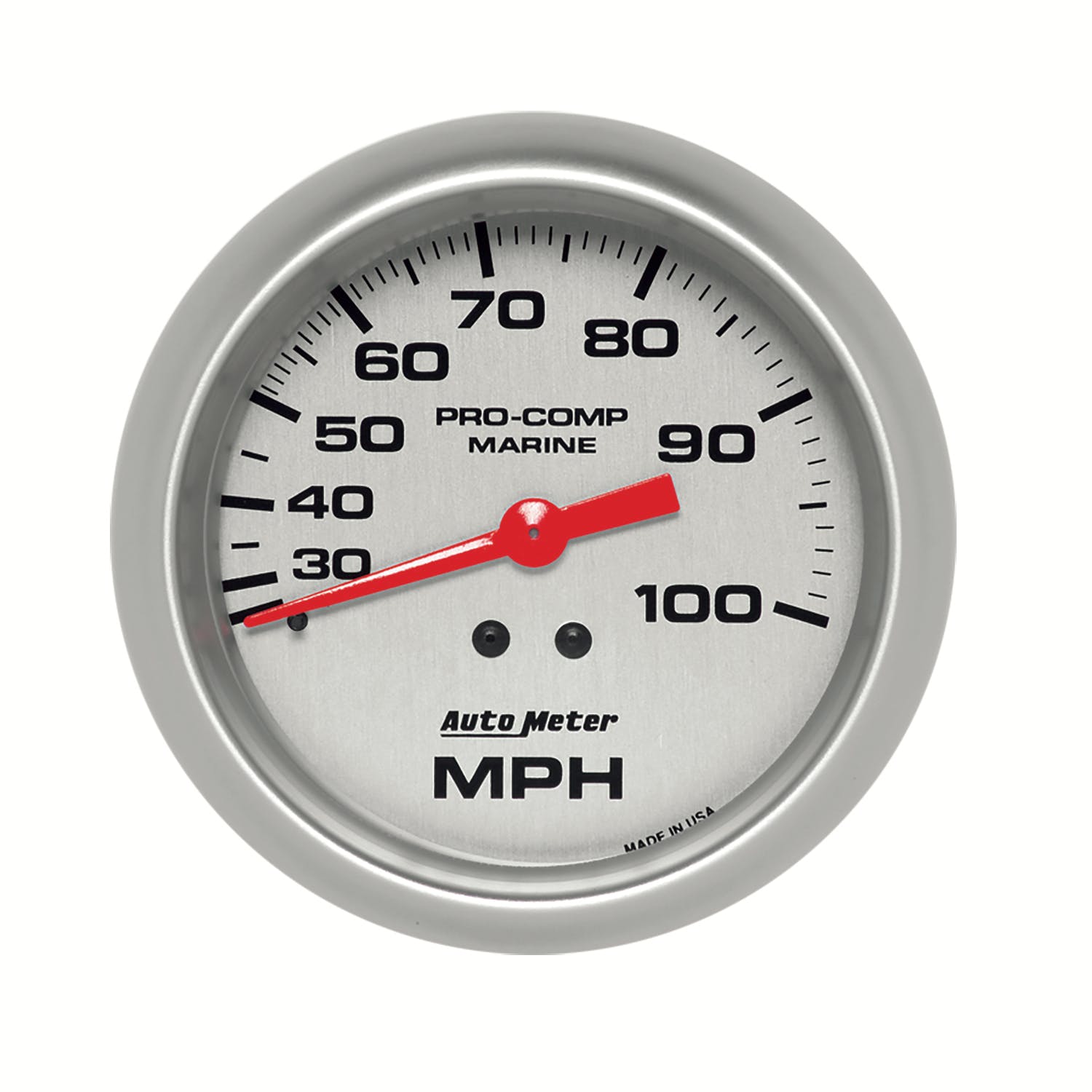 AutoMeter Products 200754-33 Gauge; Speedometer; 3 3/8in.; 100mph; Mechanical; Marine Silver