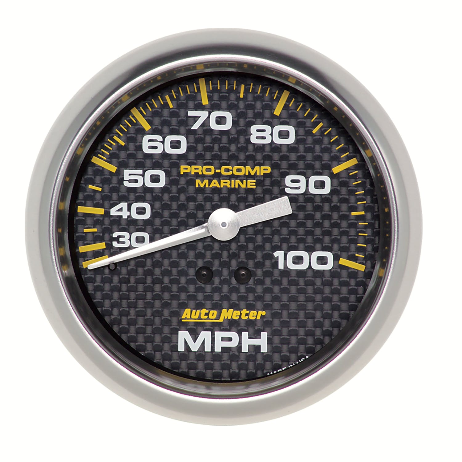 AutoMeter Products 200754-40 Gauge; Speedometer; 3 3/8in.; 100mph; Mechanical; Marine Carbon Fiber