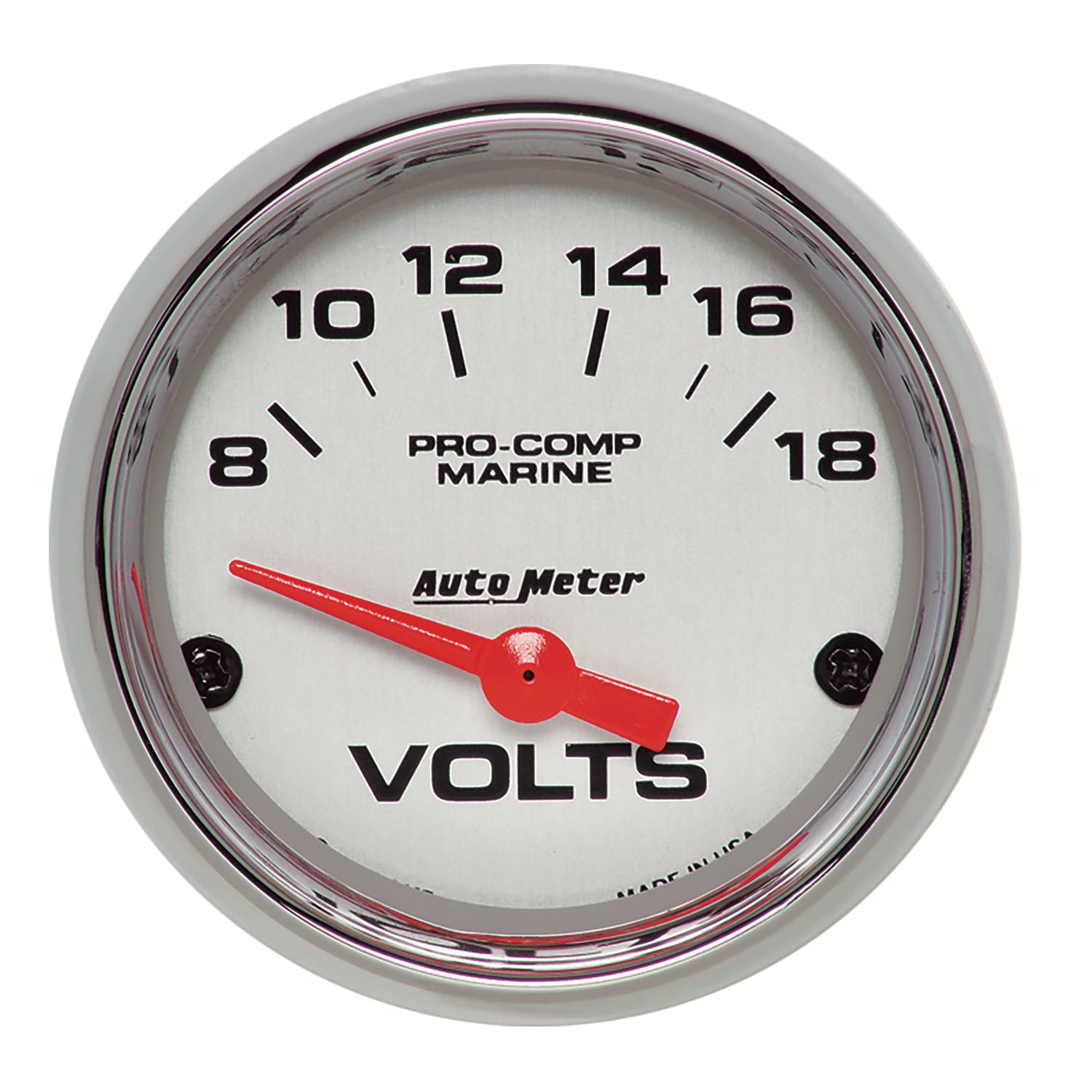 AutoMeter Products 200756-35 Gauge; Voltmeter; 2 1/16in.; 18V; Electric; Marine Chrome