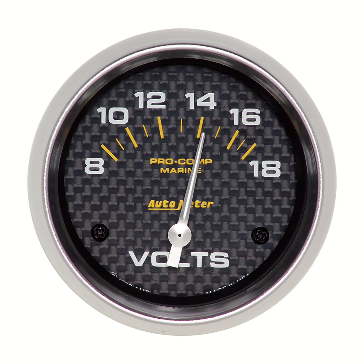 AutoMeter Products 200757-40 Gauge; Voltmeter; 2 5/8in.; 18V; Electric; Marine Carbon Fiber
