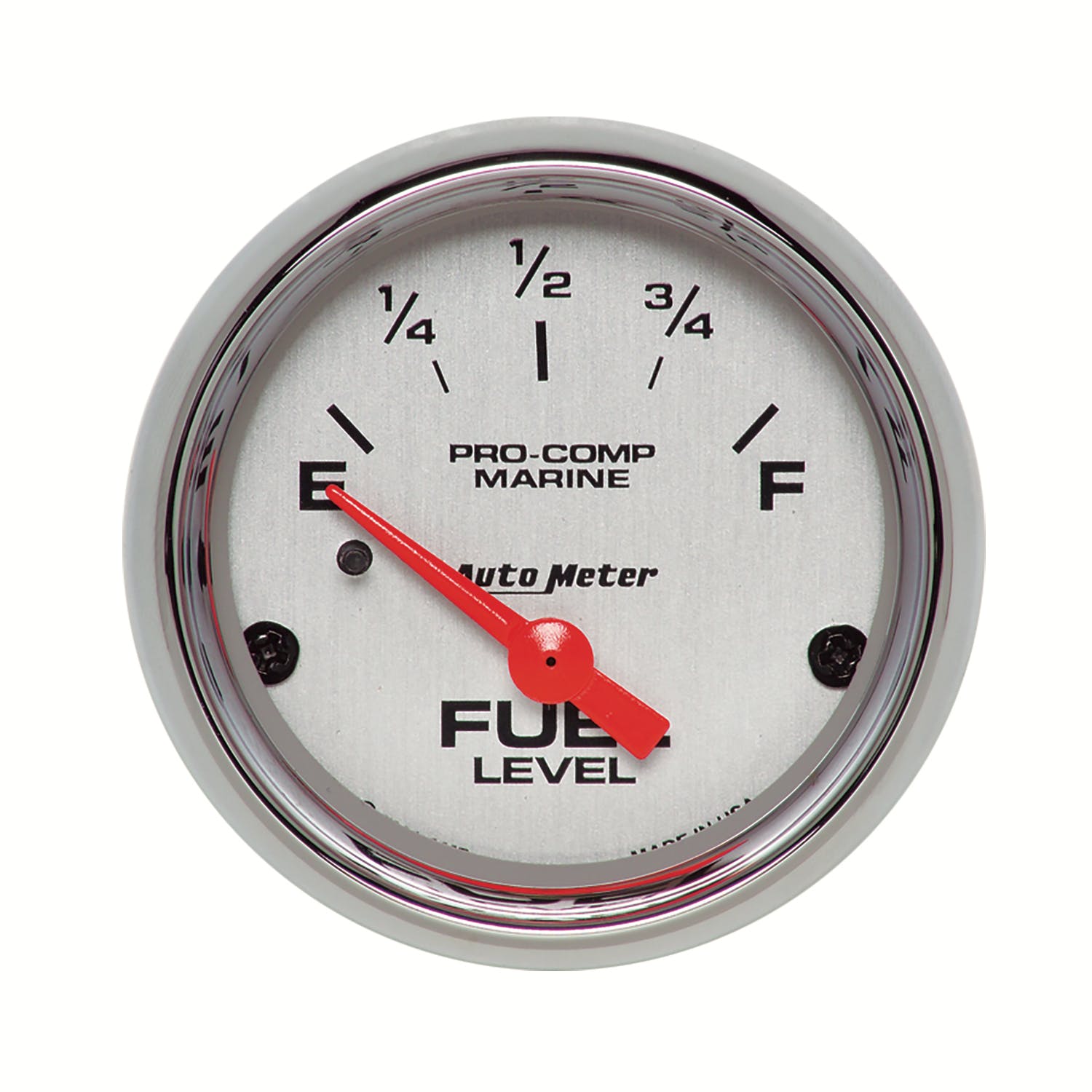 AutoMeter Products 200760-35 Marine Electric Fuel Level Gauge 2-1/16 in. 240 ohm E To 33 ohm F Chrome