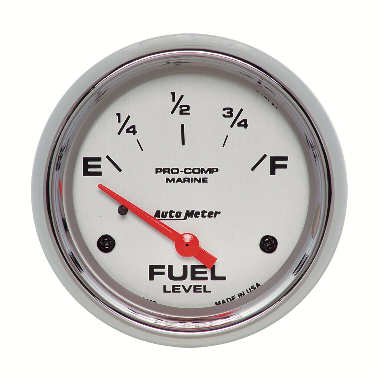 AutoMeter Products 200761-35 Gauge; Fuel Level; 2 5/8in.; 240 ohm E to 33 ohm F; Elec; Marine Chrome