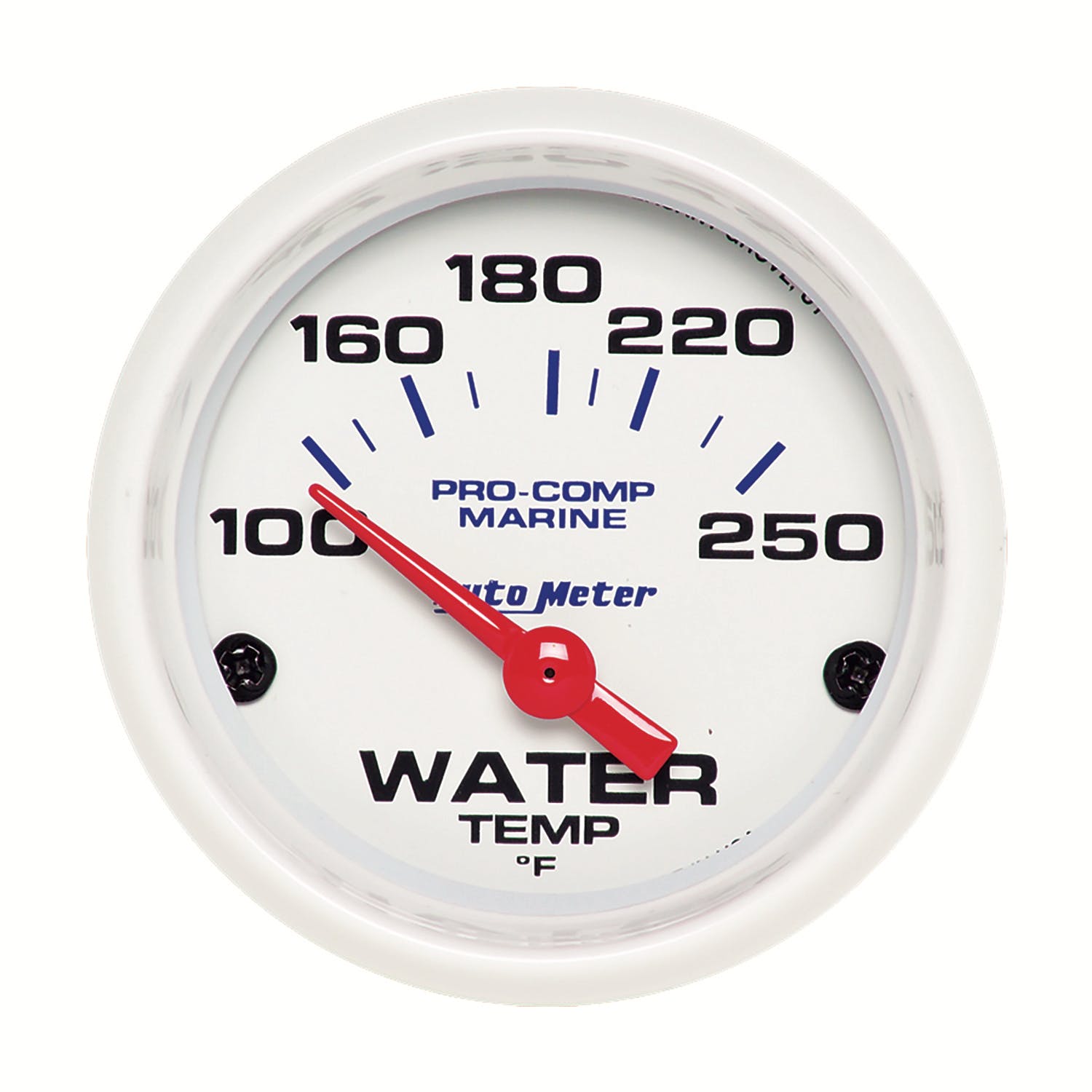 AutoMeter Products 200762 Gauge; Water Temp; 2 1/16in.; 100-250° F; Electric; Marine White