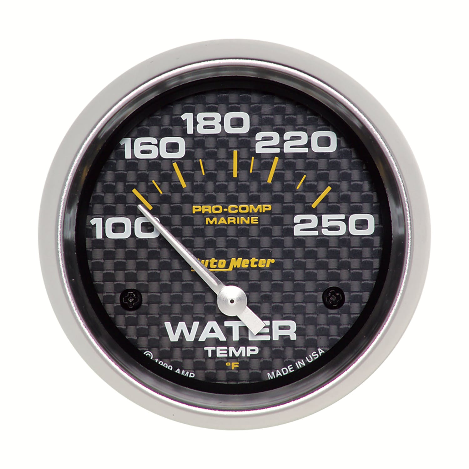 AutoMeter Products 200763-40 Gauge; Water Temp; 2 5/8in.; 100-250° F; Electric; Marine Carbon Fiber