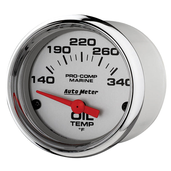 AutoMeter Products 200764-35 Oil Temperature Gauge, Electric-Marine Chrome 2 1/16 140-300° F
