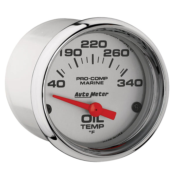 AutoMeter Products 200764-35 Oil Temperature Gauge, Electric-Marine Chrome 2 1/16 140-300° F