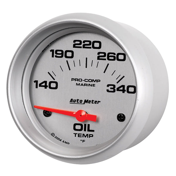 AutoMeter Products 200765-33 Oil Temperature Gauge, Electric-Marine Silver 2 5/8 140-300° F