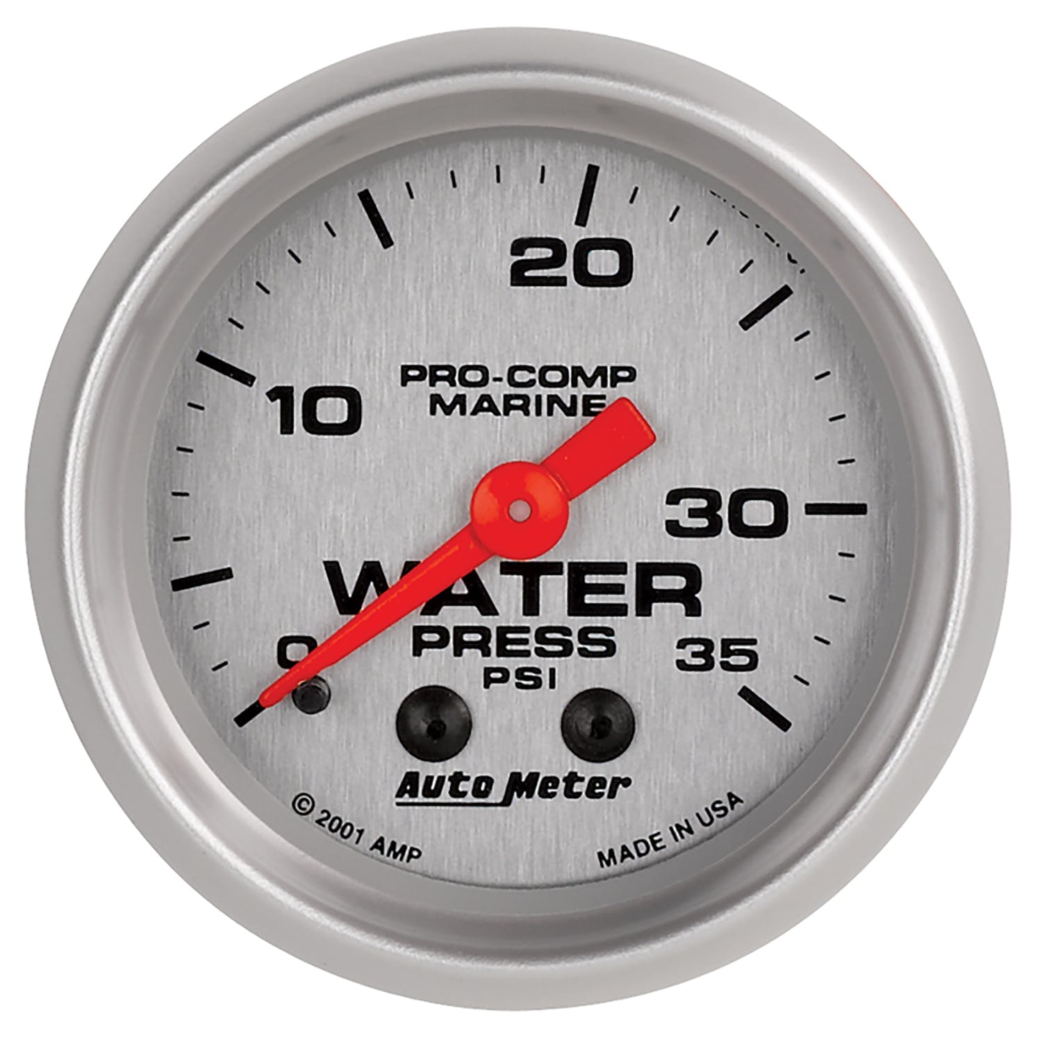 AutoMeter Products 200772-33 Marine Mechanical Water Pressure Gauge