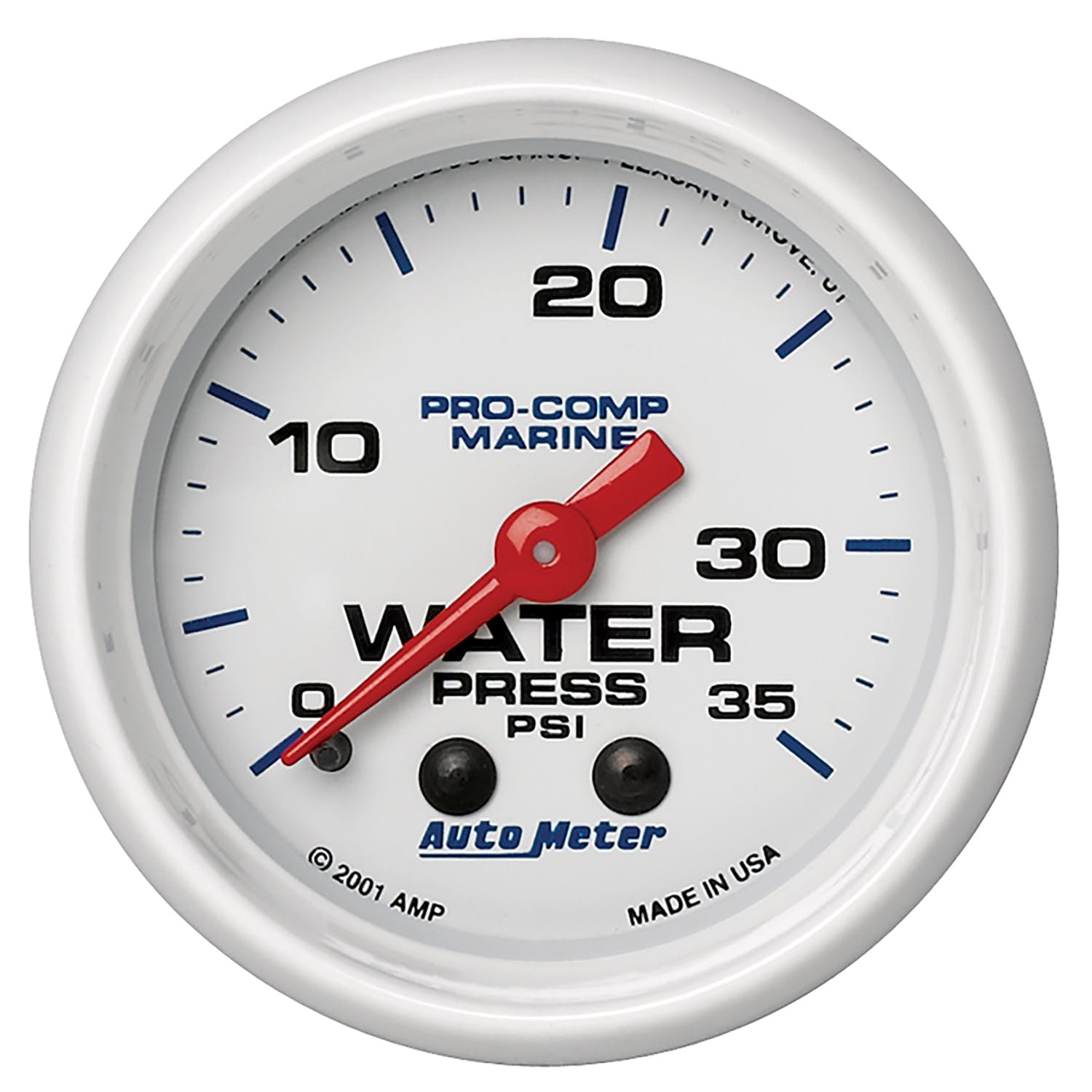 AutoMeter Products 200772 Marine Mechanical Water Pressure Gauge