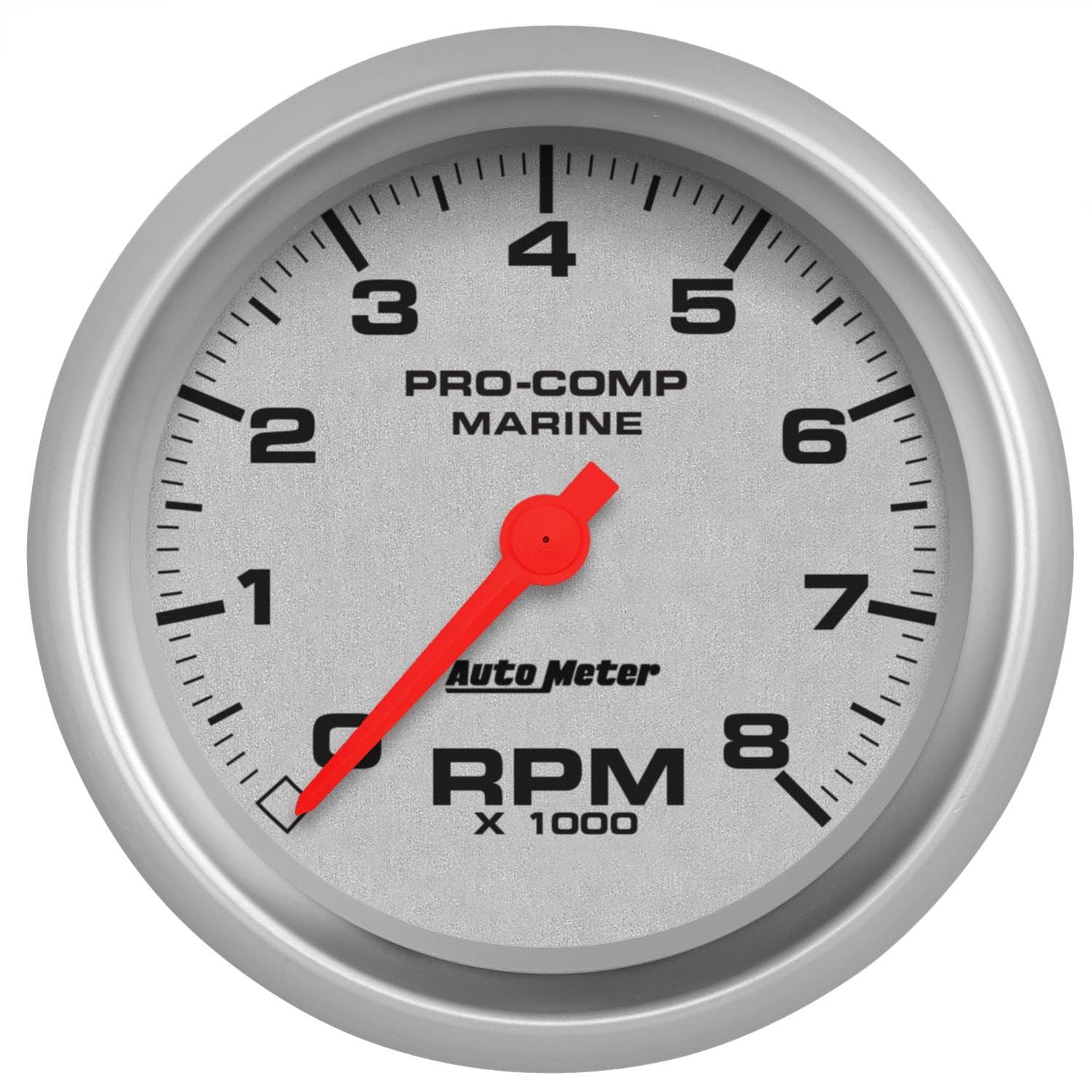 AutoMeter Products 200779-33 Tachometer Gauge, Marine Silver 3 3/8, 8K RPM