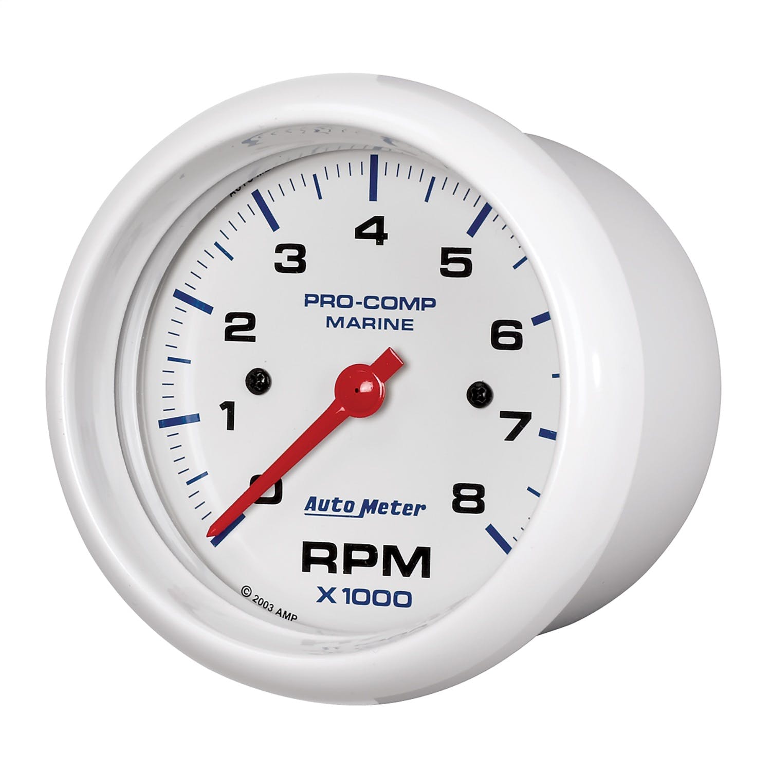 AutoMeter Products 200779 Tachometer Gauge, Marine White 3 3/8, 8K RPM