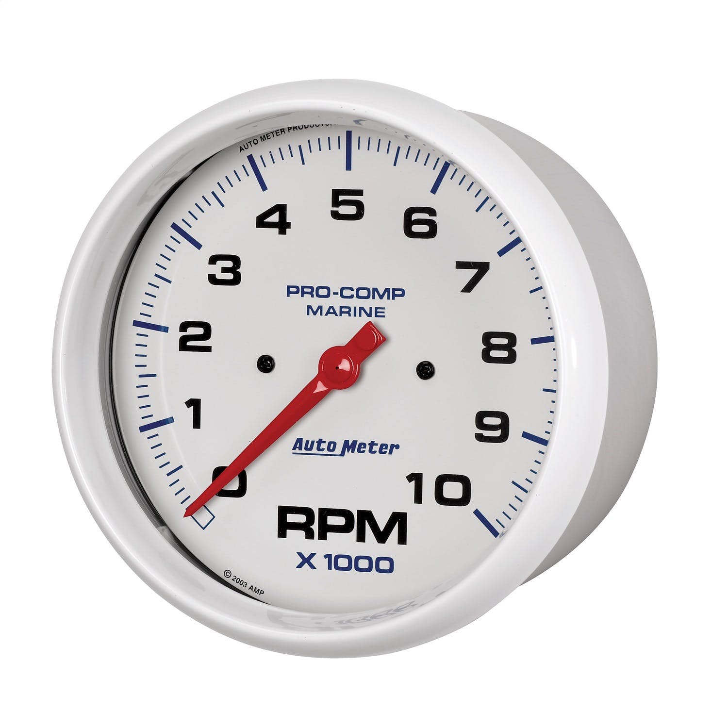 AutoMeter Products 200801 Tachometer Gauge, Marine White 5, 10,000 RPM