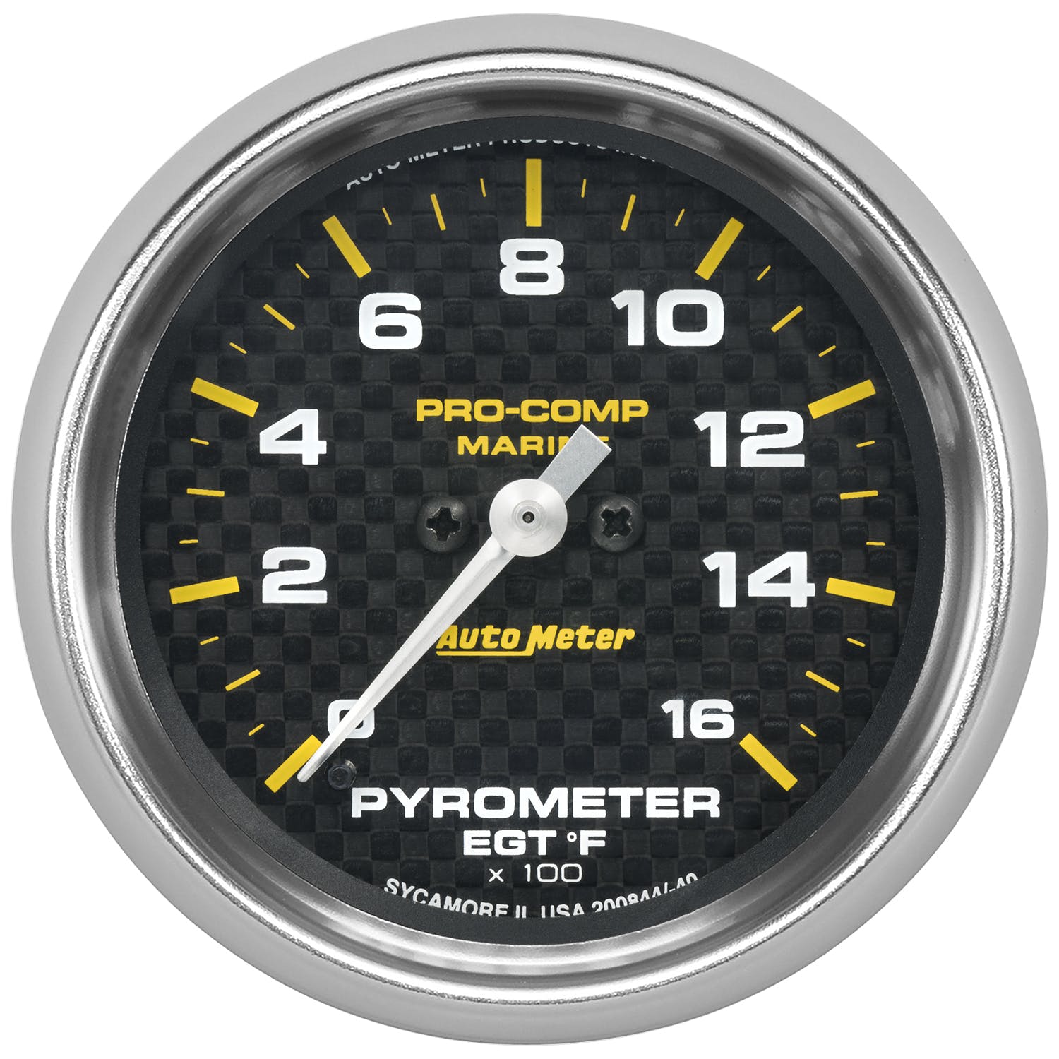 AutoMeter Products 200844-40 Gauge, Pyrometer, 2 5/8 0-1,600° F, Marine Carbon Fiber