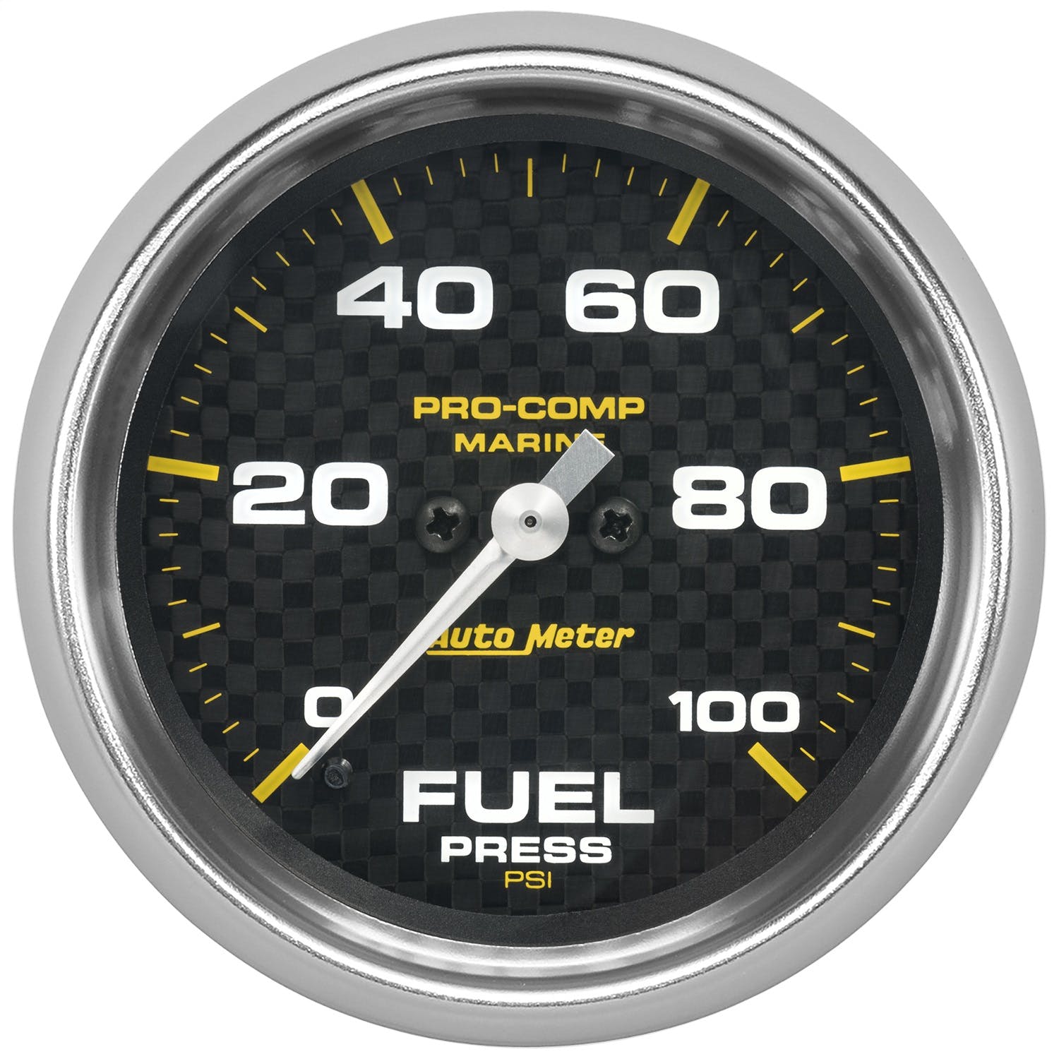 AutoMeter Products 200851-40 Fuel Pressure Gauge, Marine Carbon Fiber 2 5/8, 100PSI, Digital Stepper Mo
