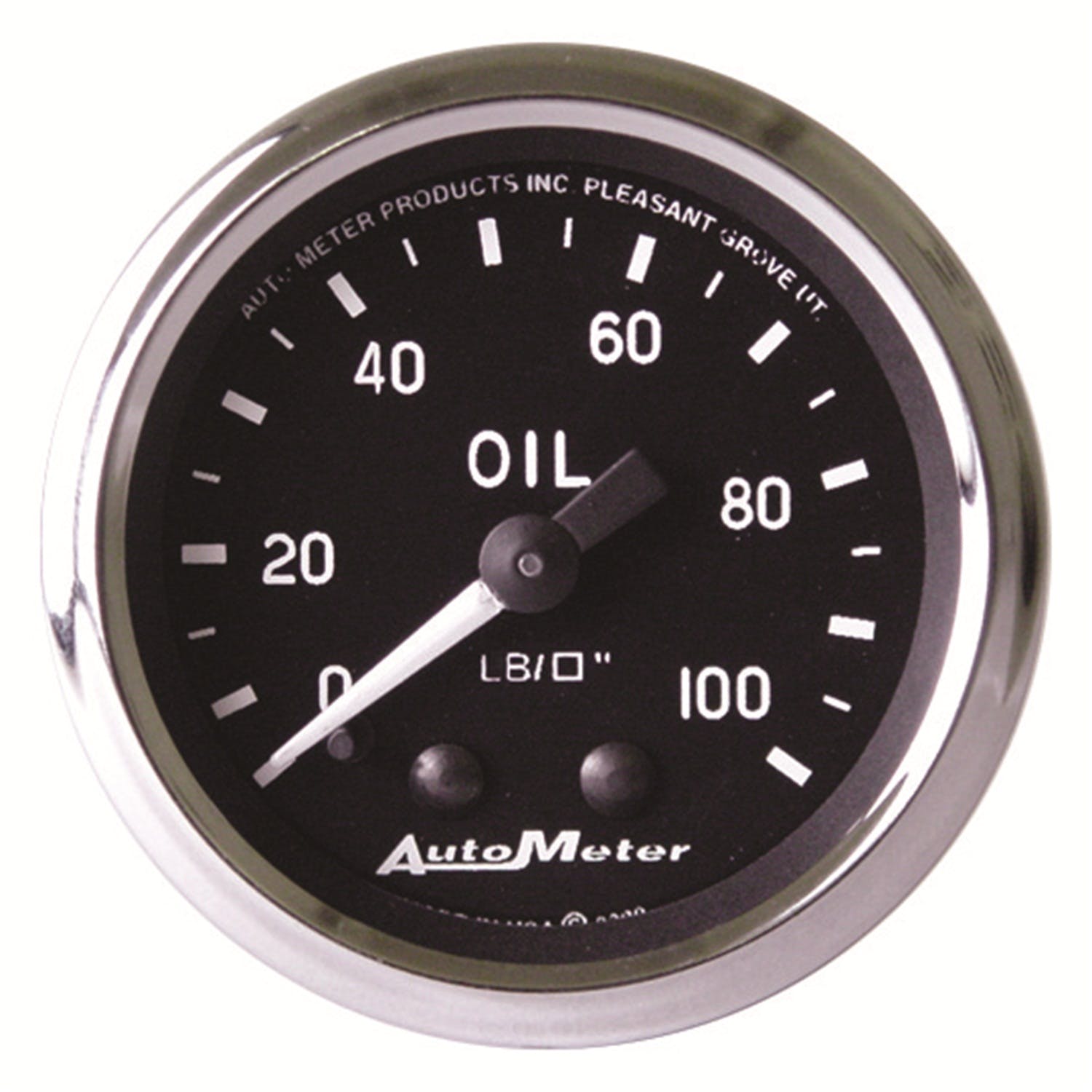AutoMeter Products 201006 Gauge; Oil Pressure; 2 1/16in.; 100psi; Mechanical; Cobra