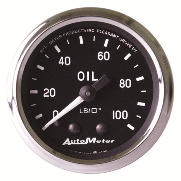 AutoMeter Products 201006 Gauge; Oil Pressure; 2 1/16in.; 100psi; Mechanical; Cobra