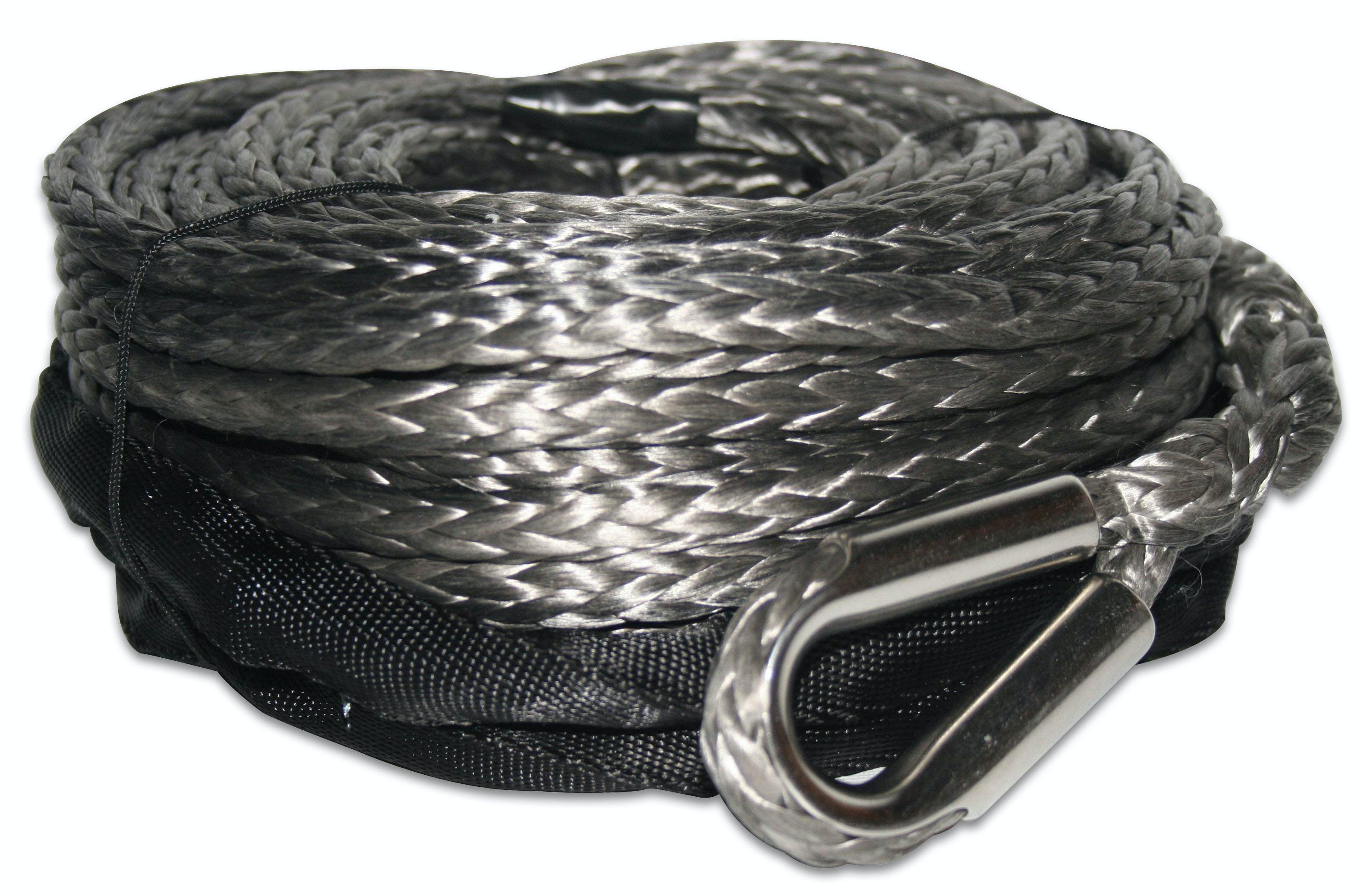 Bulldog Winch Co LLC 20124 Synthetic Rope 9.5mm x 75ft w/10ft Abrasion Sleeve