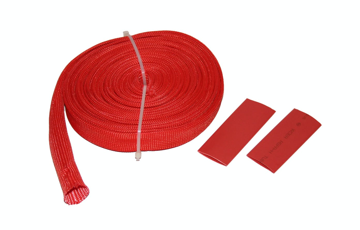 Bulldog Winch Co LLC 20137 Wire Sheathing, high heat fiberglass 14mm x 25ft (1/2) red