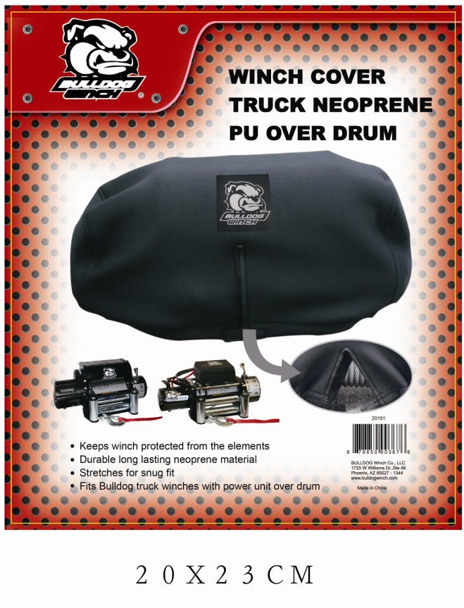 Bulldog Winch Co LLC 20191 Winch Cover, Neoprene Truck, PU over Drum