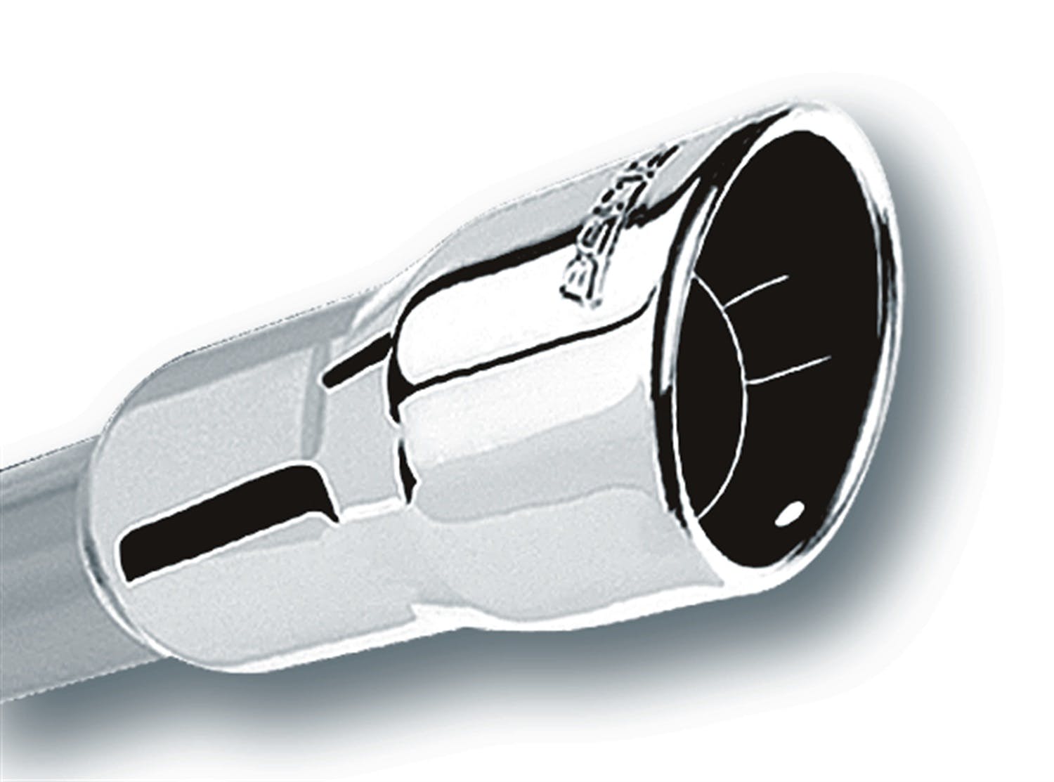 Borla 20237 TIP: 2.25in. INLET; 3.5in. RD ROLLED ANGLE CUT INTERCOOLED OUTLET X 6.5in. EMBOS