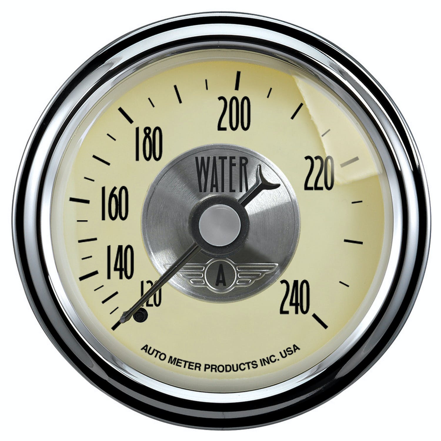 AutoMeter Products 2032 Gauge; Water Temp; 2 1/16in.; 240° F; Mech; Prestige Antq. Ivory