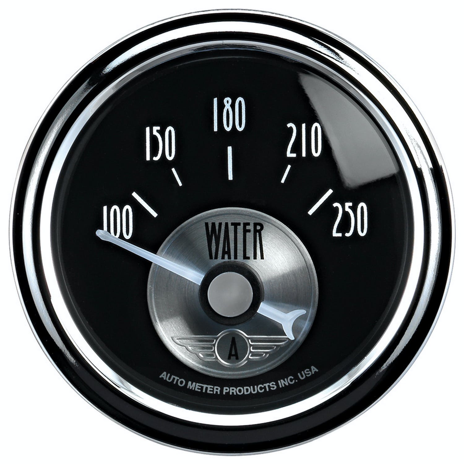 AutoMeter Products 2038 Gauge; Water Temp; 2 1/16in.; 250° F; Elec; Prestige Blk. Diamond